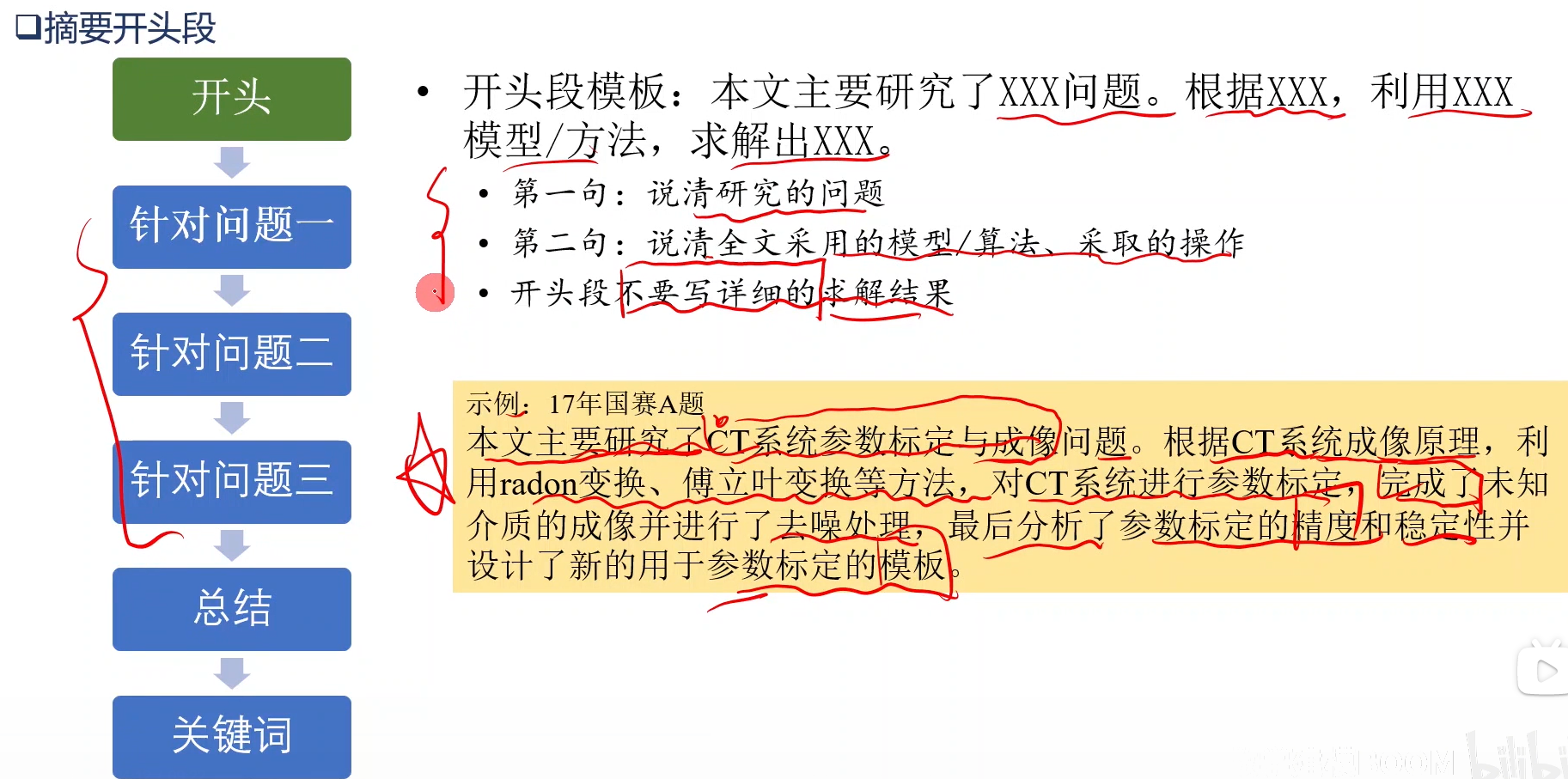 开头段